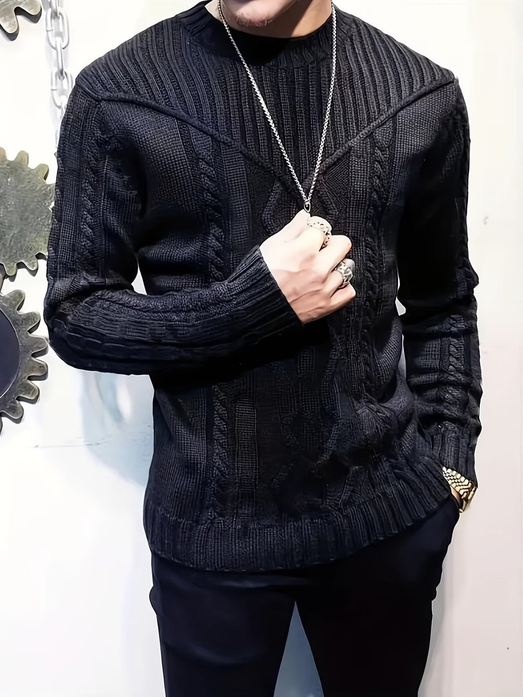 Pull Homme en Maille Texturée