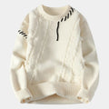 Pull homme texturé col rond
