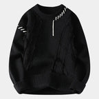 Pull homme texturé col rond