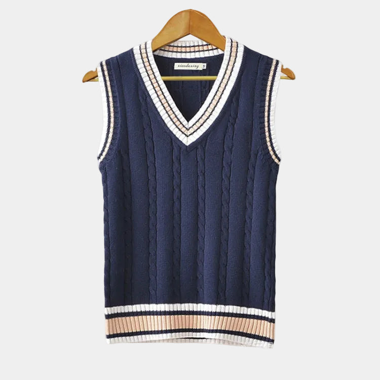 Pull sans manches homme col V