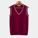 Pull sans manches homme col V