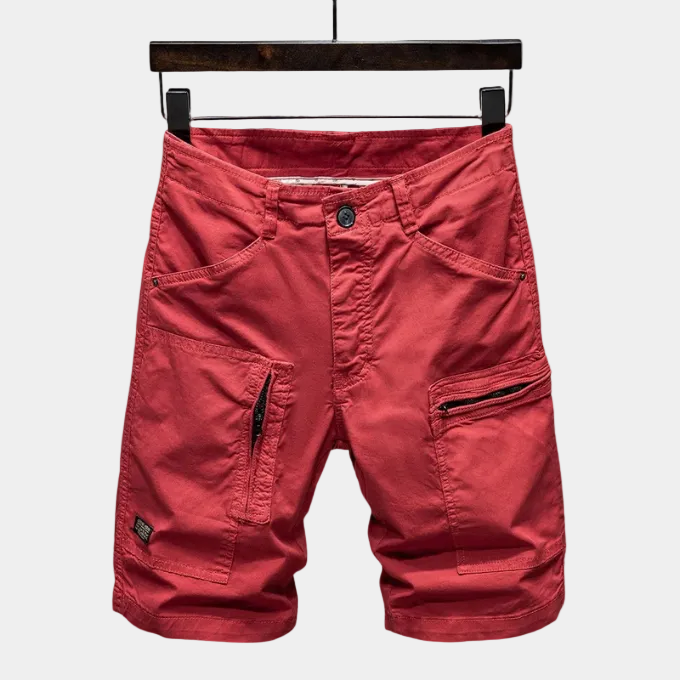 Short cargo homme zippé