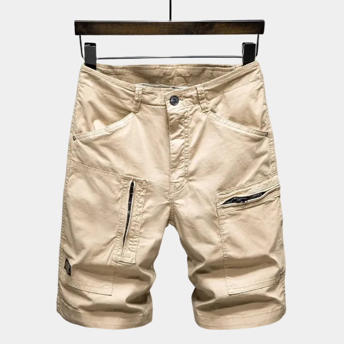 Short cargo homme zippé