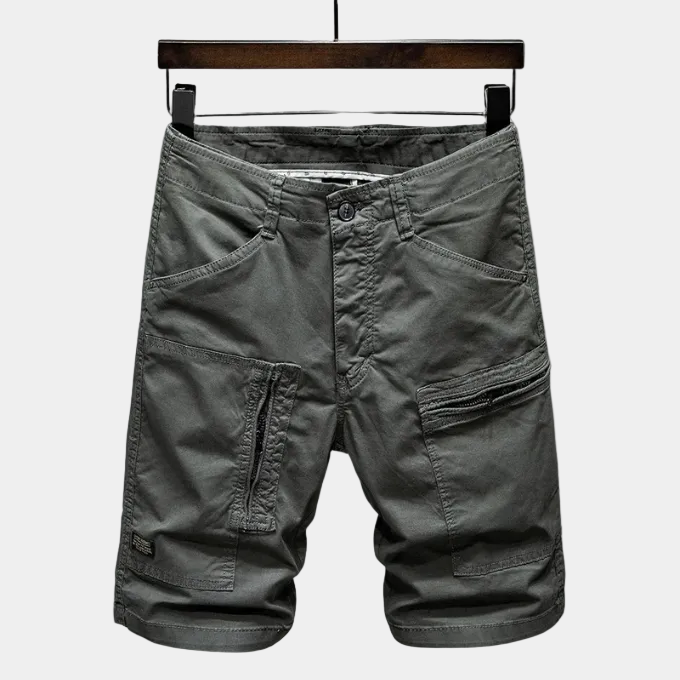 Short cargo homme zippé