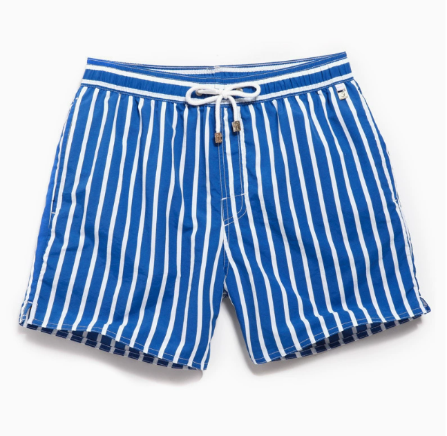 Short homme à rayures verticales