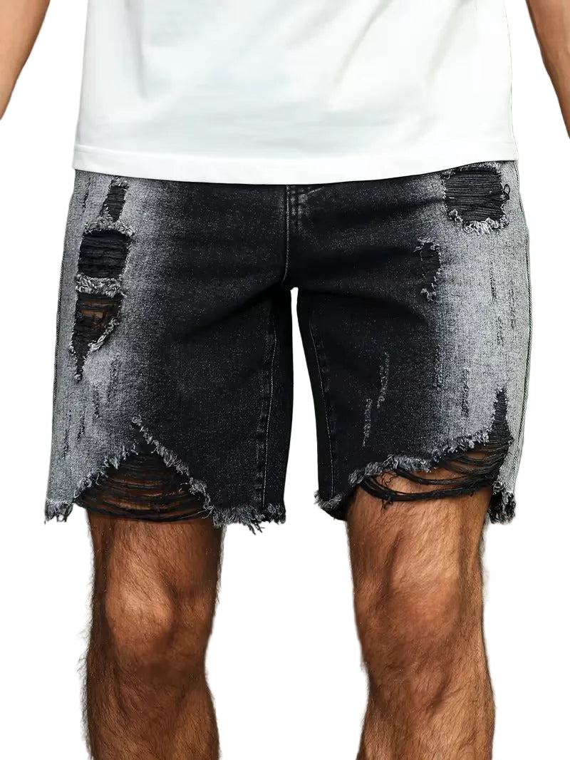 Shorts à Ourlet Effiloché pour Hommes