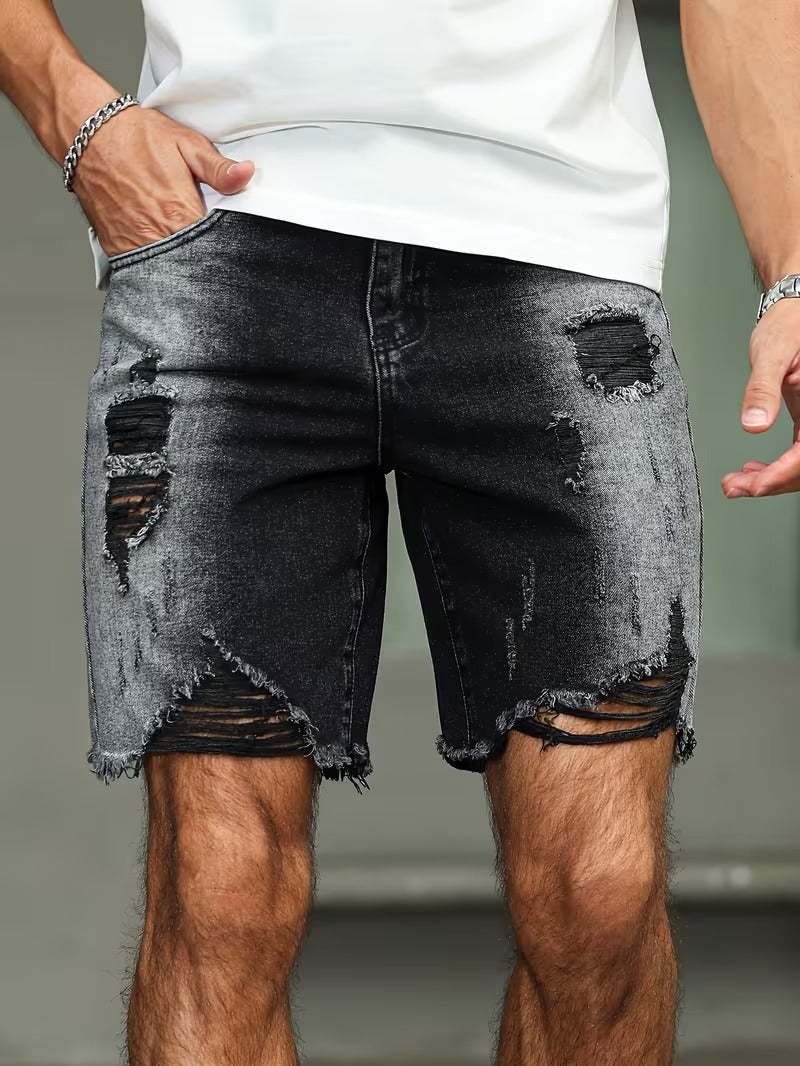 Shorts à Ourlet Effiloché pour Hommes
