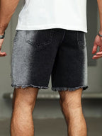Shorts à Ourlet Effiloché pour Hommes