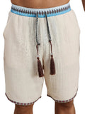 Shorts Texturés pour Hommes avec Cordon à Glands
