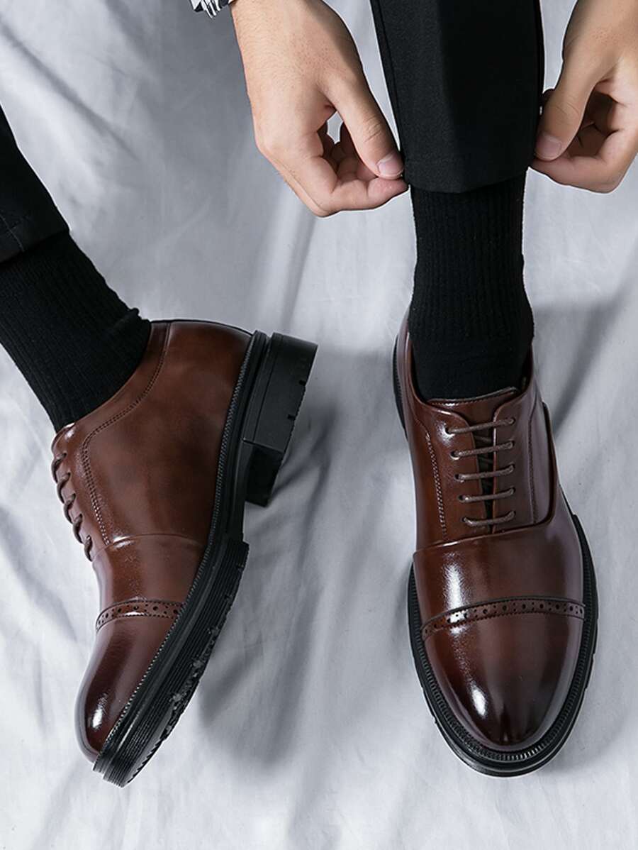 Souliers homme à lacets bout rapporté