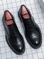 Souliers homme à lacets bout rapporté