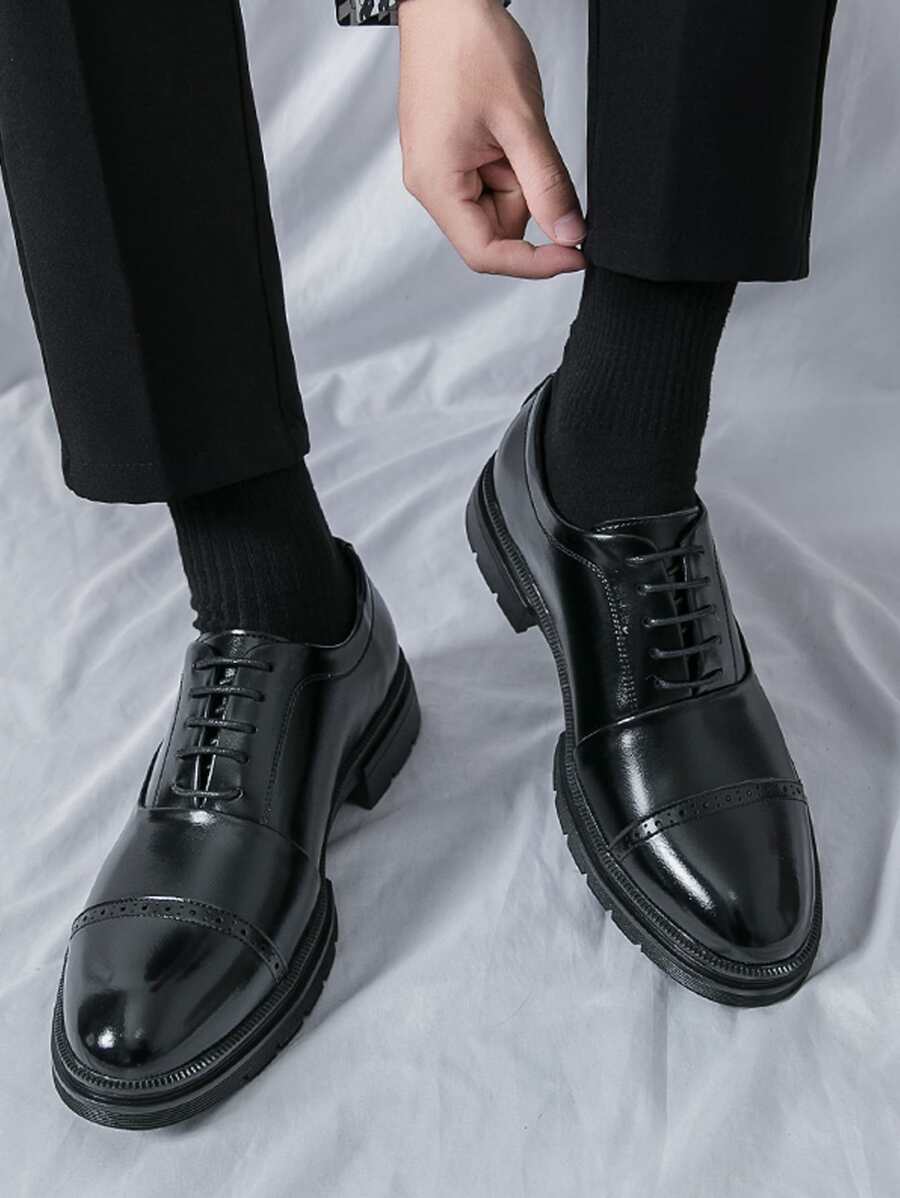 Souliers homme à lacets bout rapporté