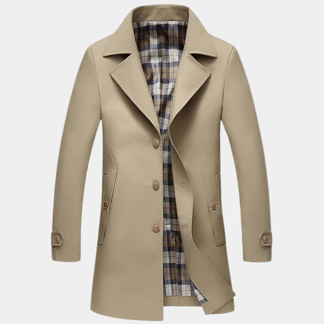 Trench homme boutonné